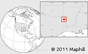 Blank Location Map of Cass County, highlighted country
