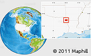 Physical Location Map of Cass County, highlighted country