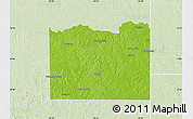 Physical Map of Cass County, lighten