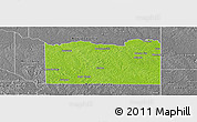 Physical Panoramic Map of Cass County, desaturated
