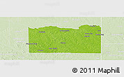 Physical Panoramic Map of Cass County, lighten