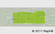 Physical Panoramic Map of Cass County, lighten, semi-desaturated