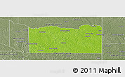 Physical Panoramic Map of Cass County, semi-desaturated