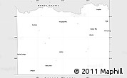 Silver Style Simple Map of Cass County