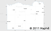 Silver Style Simple Map of Cass County, single color outside