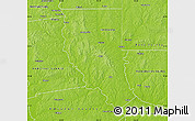 Physical Map of Cherokee County
