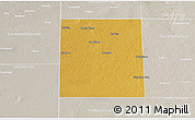 Physical 3D Map of Cochran County, lighten, semi-desaturated