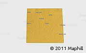 Physical 3D Map of Cochran County, single color outside