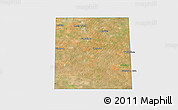 Satellite 3D Map of Cochran County, single color outside