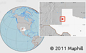 Gray Location Map of Cochran County, highlighted parent region, hill shading
