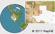 Satellite Location Map of Cochran County, highlighted parent region