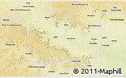 Physical 3D Map of Coke County