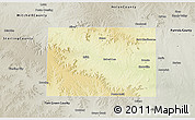 Physical 3D Map of Coke County, semi-desaturated