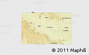 Physical 3D Map of Coke County, single color outside