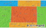 Political 3D Map of Coke County
