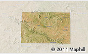 Satellite 3D Map of Coke County, lighten