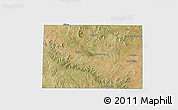 Satellite 3D Map of Coke County, single color outside