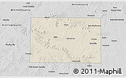 Shaded Relief 3D Map of Coke County, desaturated