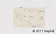 Shaded Relief 3D Map of Coke County, single color outside