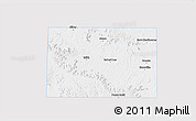 Silver Style 3D Map of Coke County, single color outside