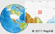Physical Location Map of Coke County, highlighted country
