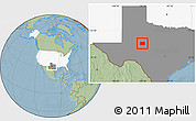 Savanna Style Location Map of Coke County, highlighted country, highlighted parent region, hill shading