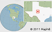 Savanna Style Location Map of Coke County, highlighted parent region, hill shading