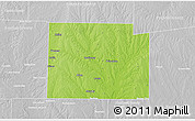 Physical 3D Map of Collin County, lighten, desaturated