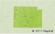Physical 3D Map of Collin County, lighten