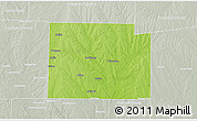 Physical 3D Map of Collin County, lighten, semi-desaturated