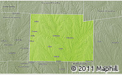 Physical 3D Map of Collin County, semi-desaturated