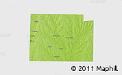 Physical 3D Map of Collin County, single color outside