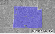 Political 3D Map of Collin County, desaturated