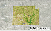 Satellite 3D Map of Collin County, lighten, semi-desaturated