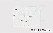 Silver Style 3D Map of Collin County, single color outside