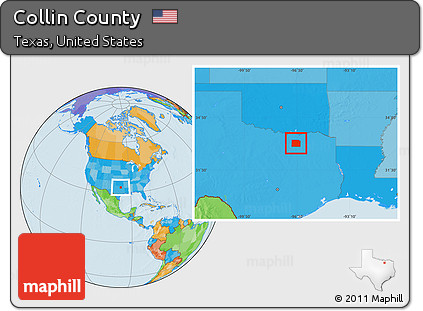 Political Location Map of Collin County