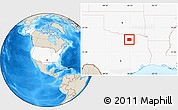 Shaded Relief Location Map of Collin County, highlighted country