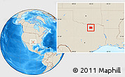 Shaded Relief Location Map of Collin County