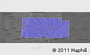 Political Panoramic Map of Collin County, darken, desaturated