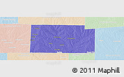Political Panoramic Map of Collin County, lighten