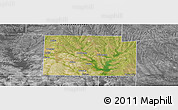 Satellite Panoramic Map of Collin County, desaturated