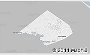 Gray 3D Map of Comal County, single color outside