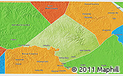 Physical 3D Map of Comal County, political outside
