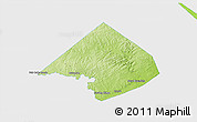 Physical 3D Map of Comal County, single color outside