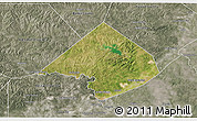 Satellite 3D Map of Comal County, semi-desaturated