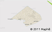 Shaded Relief 3D Map of Comal County, single color outside