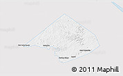 Silver Style 3D Map of Comal County, single color outside