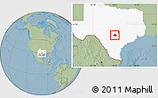 Savanna Style Location Map of Comal County, highlighted parent region, hill shading