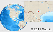 Shaded Relief Location Map of Comal County