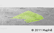 Physical Panoramic Map of Comal County, desaturated